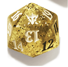 MTG Spin Down Life Counter D20 Dice Dragons of Tarkir Yellow